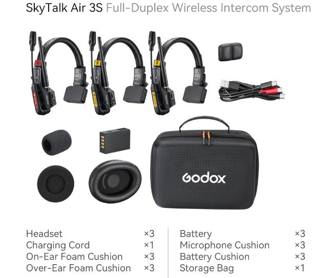 Godox Skytalk Air 3S Intercom System za 3 korisnika