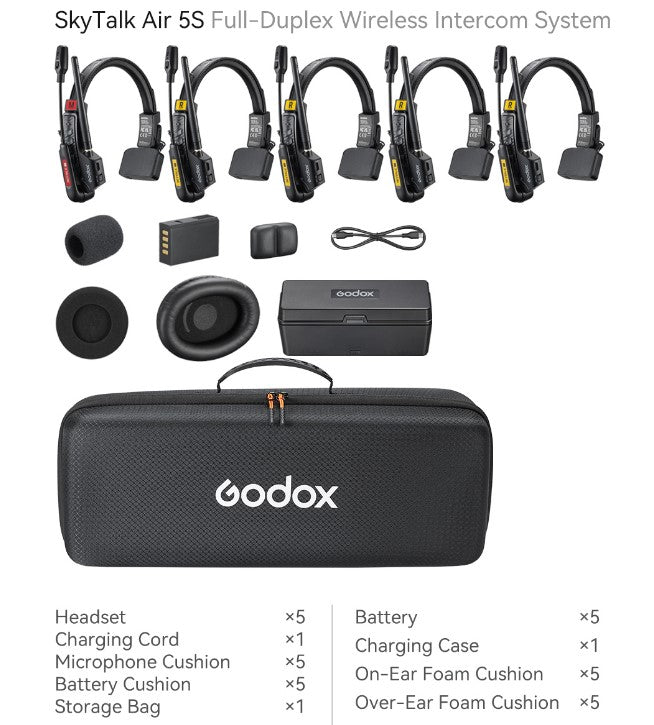 Godox Skytalk Air 5S Intercom System za 5 korisnika