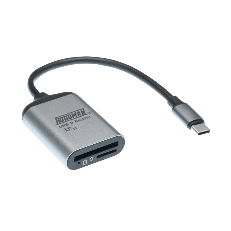 Hoodman Čitač kartice STEEL SD / microSD Dual-Slot UHS-II (USB-C)