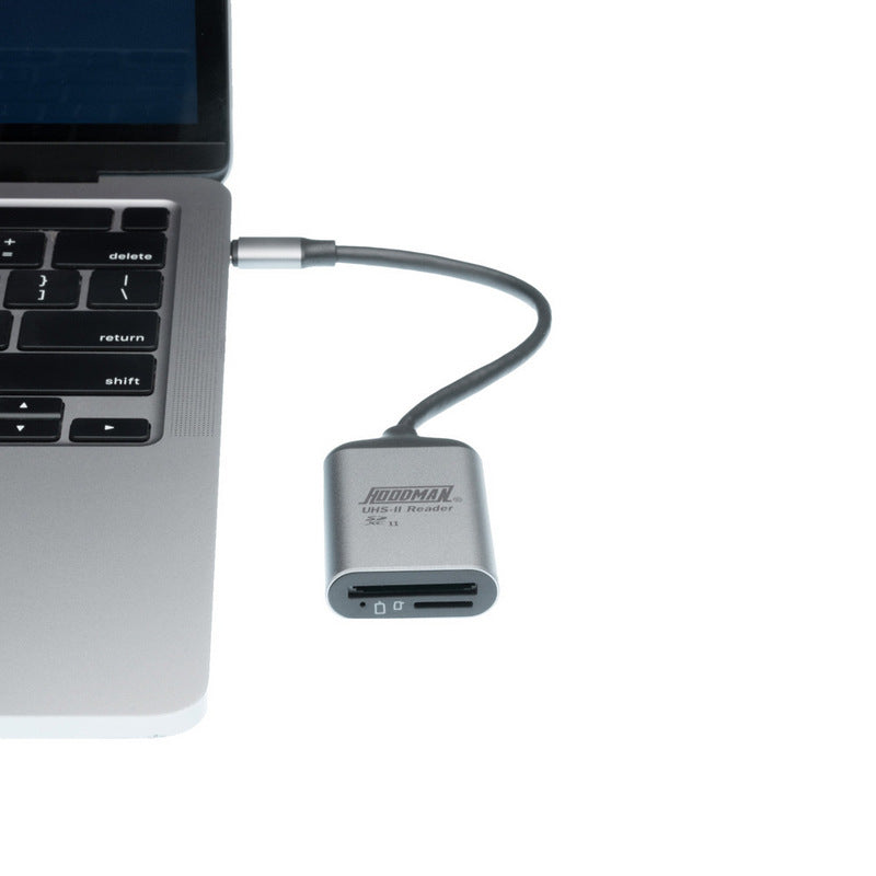 Hoodman Čitač kartice STEEL SD / microSD Dual-Slot UHS-II (USB-C)
