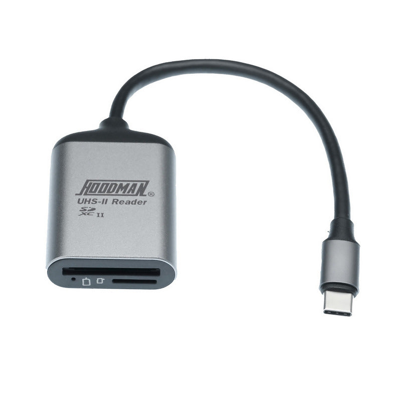 Hoodman Čitač kartice STEEL SD / microSD Dual-Slot UHS-II (USB-C)