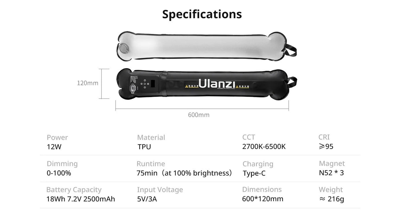 Ulanzi LED Light tube UA20 AIR TUBE 20W