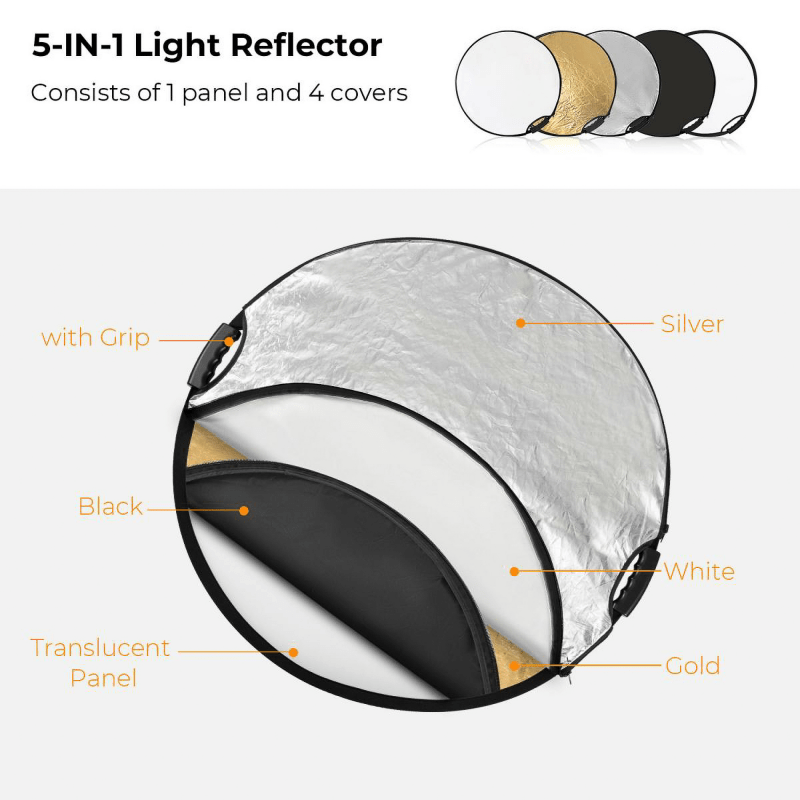 K&F Refleksna ploha 5-In-1 Kit 110cm