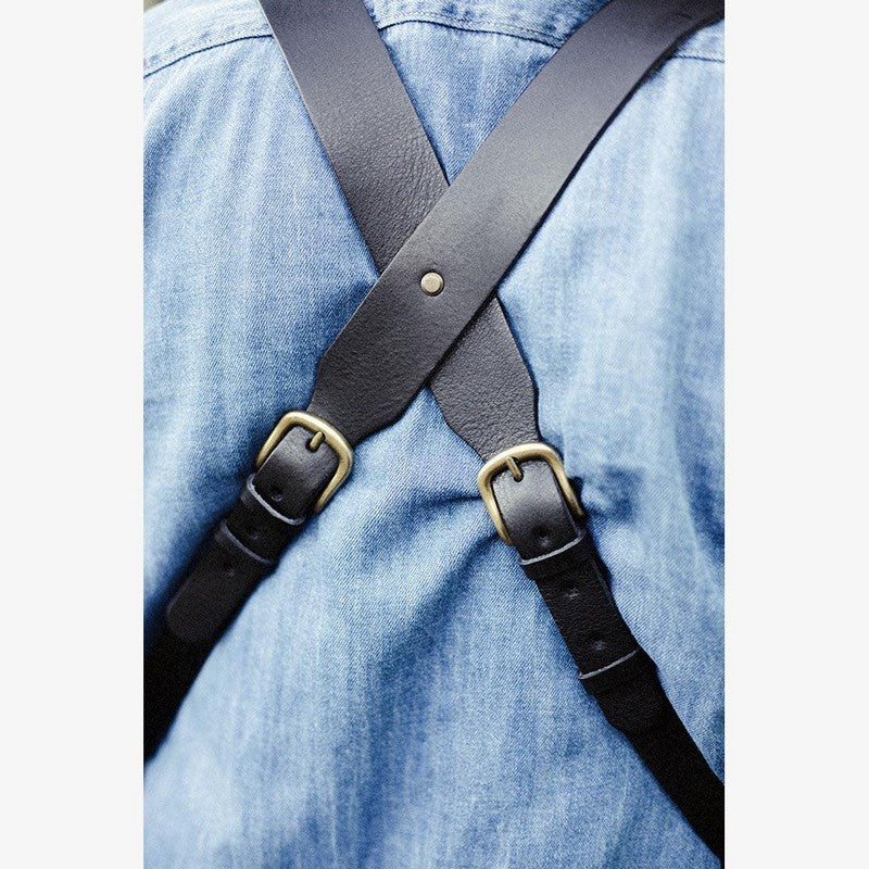 BRONKEY Berlin #701, CRNI DUPLI kožni remen za fotoaparat (Large)