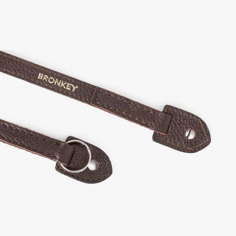 BRONKEY Roma #102 - Brown Leather camera strap (95cm)