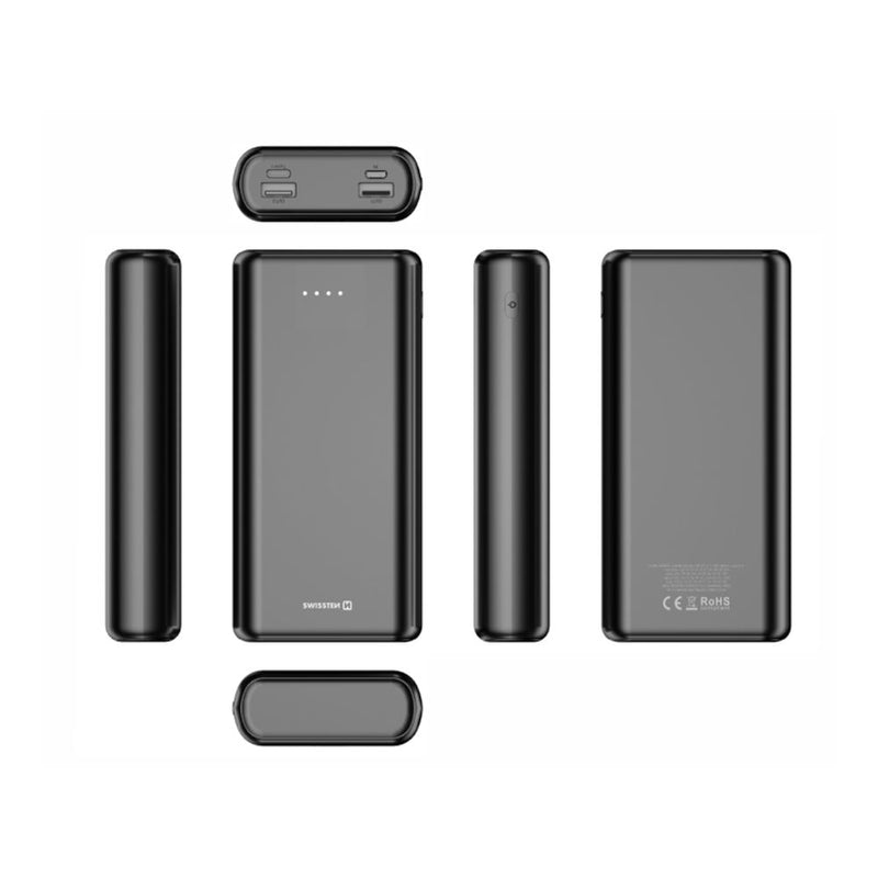 Swissten Powerbank 20000mAh QC 3.0 USB-C, USB-A