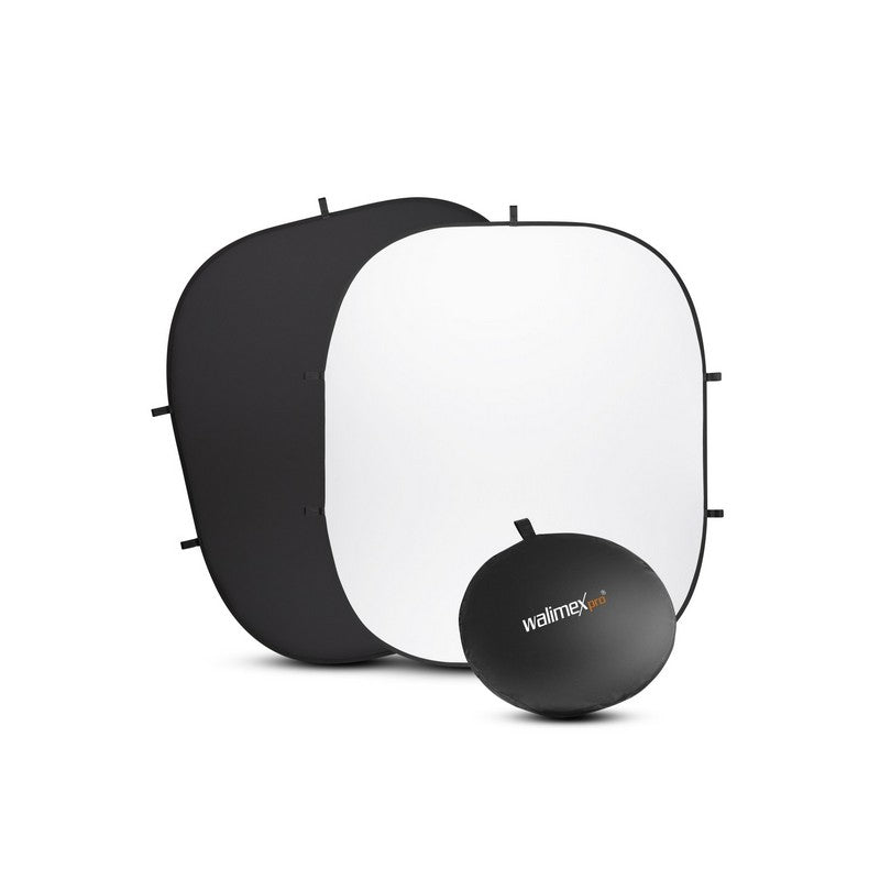 Walimex Pozadina PRO složiva pozadina BLACK/WHITE na okviru 2x2,3m