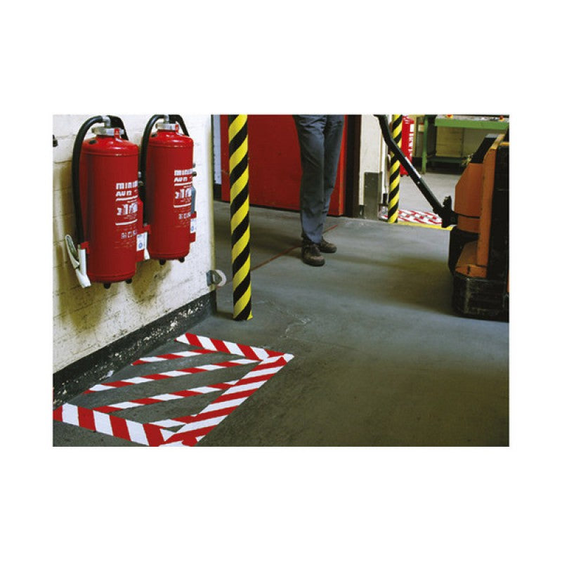 Tesa Traka za označ. ljepljiva 50mm/33m pvc bijelo/crvena