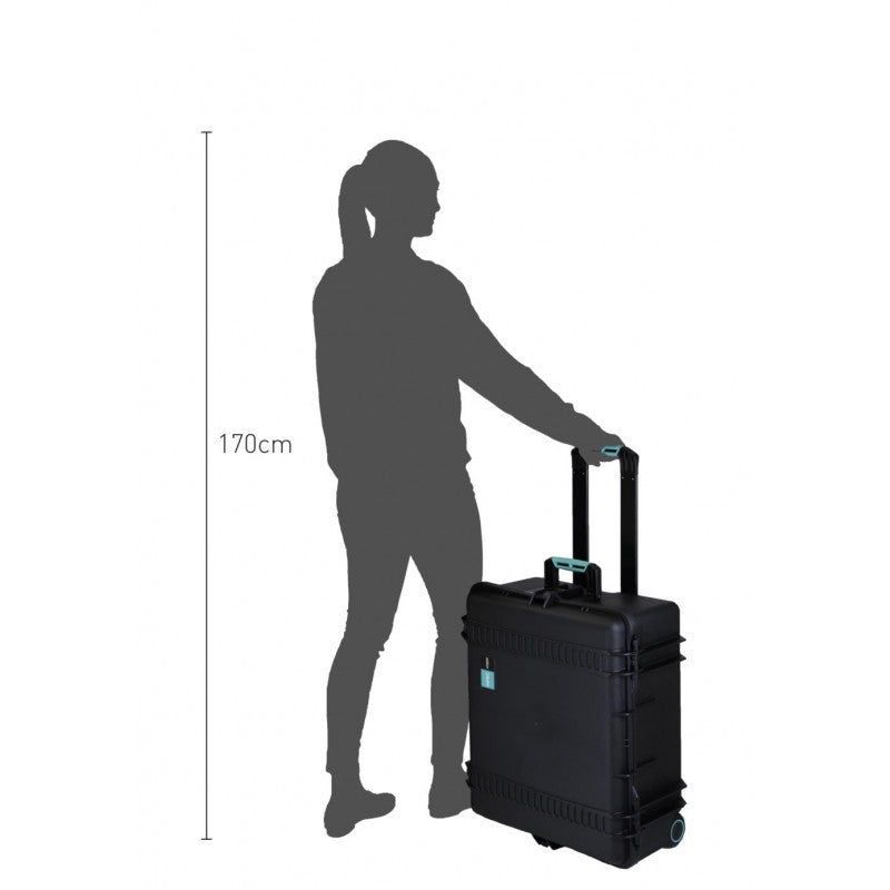 HPRC 2700W Plastični kofer s kotačima (ispuna-SECOND SKIN) Blue Basanno