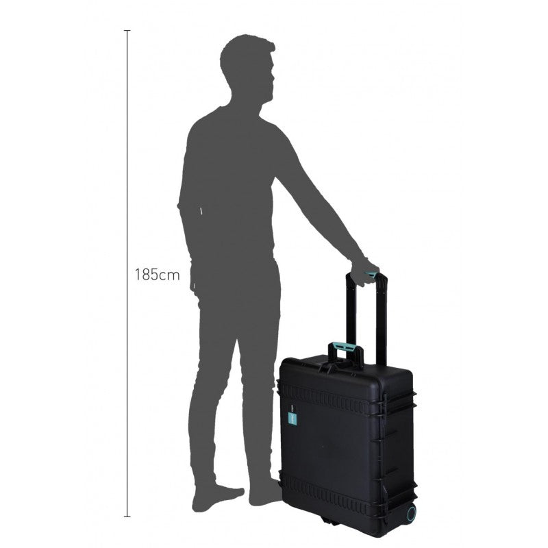 HPRC 2700W Plastični kofer s kotačima (ispuna-spužva) Blue Basanno