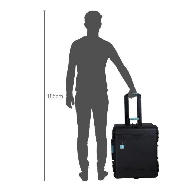 HPRC 2700W Plastični kofer s kotačima (prazan) Blue Basanno