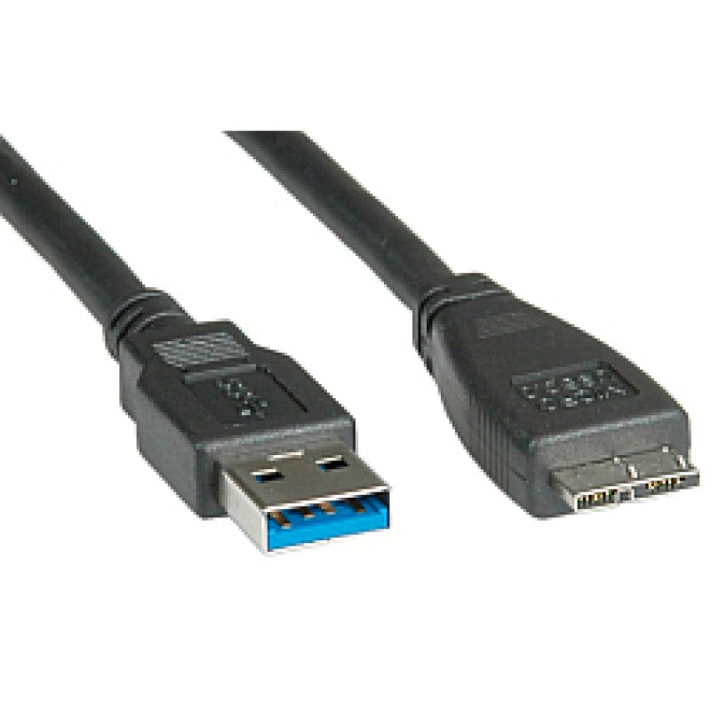 Roline USB3.0 kabel TIP A(M) - Micro B(M), 0.8m, crni