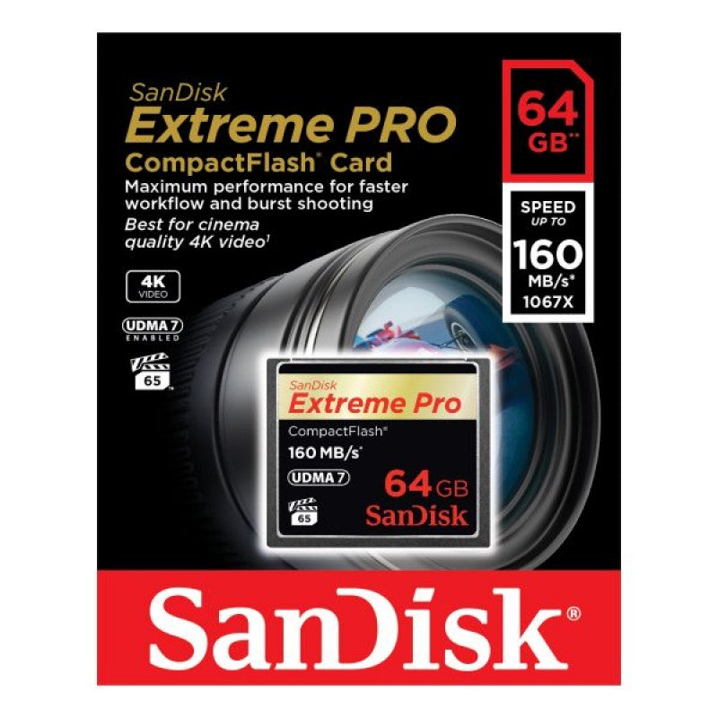 SanDisk memorijska kartica Extreme Pro CF   64GB 160MB/s, VPG 65, UDMA 7