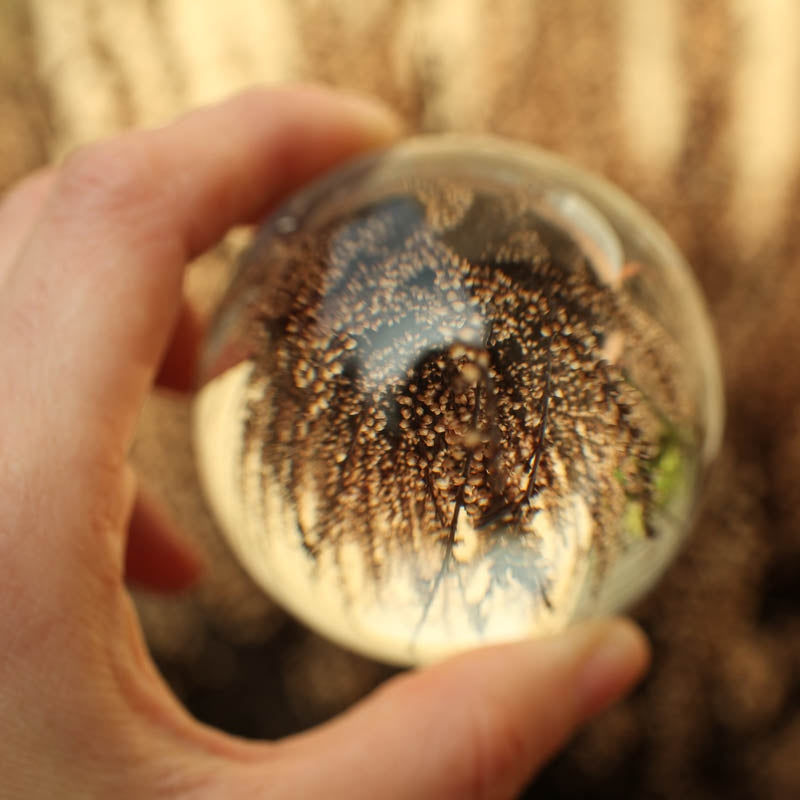 Staklena foto kugla  80mm (lensball) + Caruba Deluxe torbica