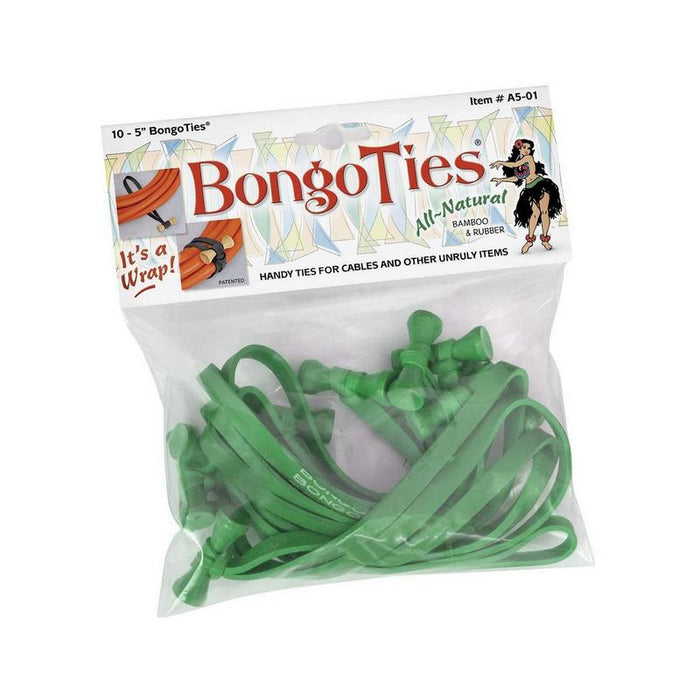 BongoTies wrap, gumice za vezanje kablova pak 1/10 (Zelene)
