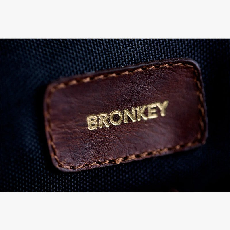 BRONKEY ROMA Cognac kožna foto torba