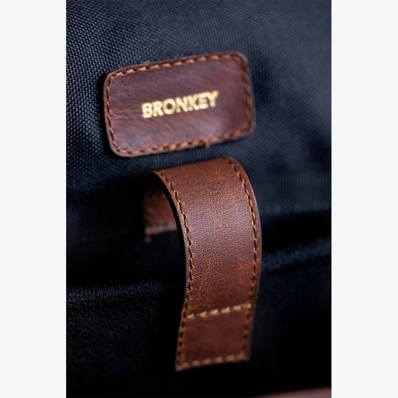 BRONKEY ROMA Cognac kožna foto torba