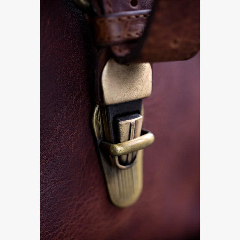 BRONKEY ROMA Cognac kožna foto torba