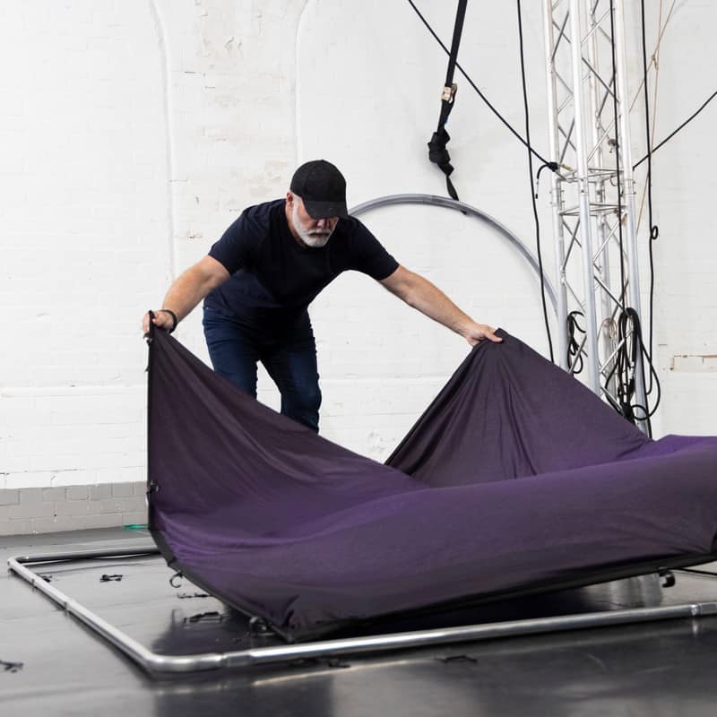 Manfrotto EzyFrame Vintage pozadina 2x2.3m Aubergine / s okvirom