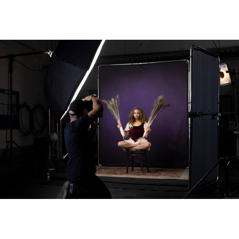 Manfrotto EzyFrame Vintage pozadina 2x2.3m Aubergine / s okvirom