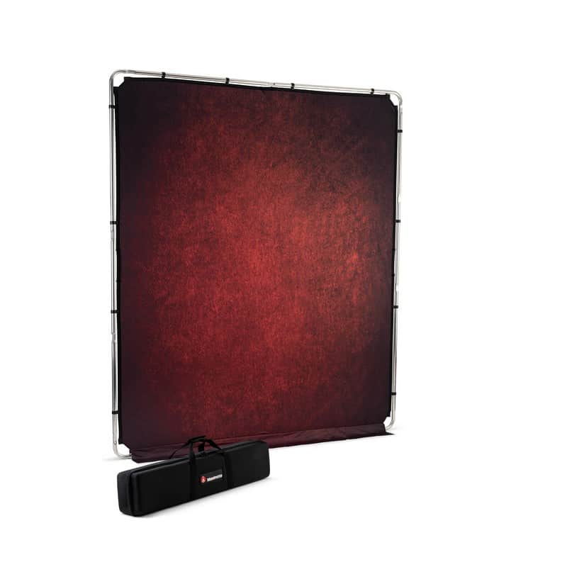 Manfrotto EzyFrame Vintage pozadina 2x2.3m Crimson / s okvirom