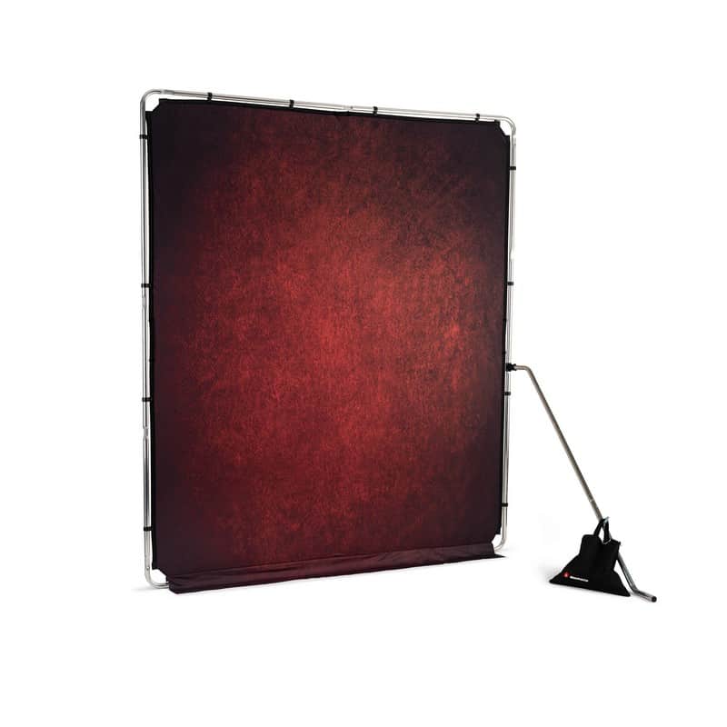 Manfrotto EzyFrame Vintage pozadina 2x2.3m Crimson / s okvirom