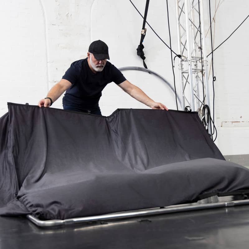 Manffrotto EzyFrame Vintage pozadina 2x2.3m Pewter / s okvirom