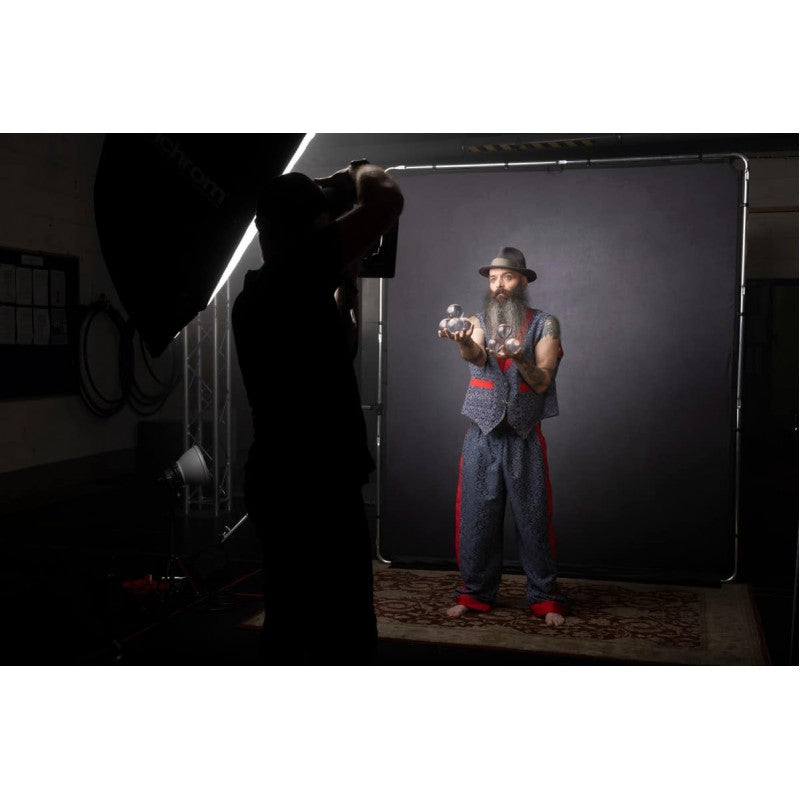 Manffrotto EzyFrame Vintage pozadina 2x2.3m Pewter / s okvirom