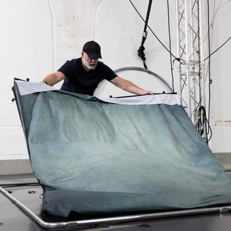 Manfrotto EzyFrame Vintage pozadina 2x2.3m Sage / s okvirom