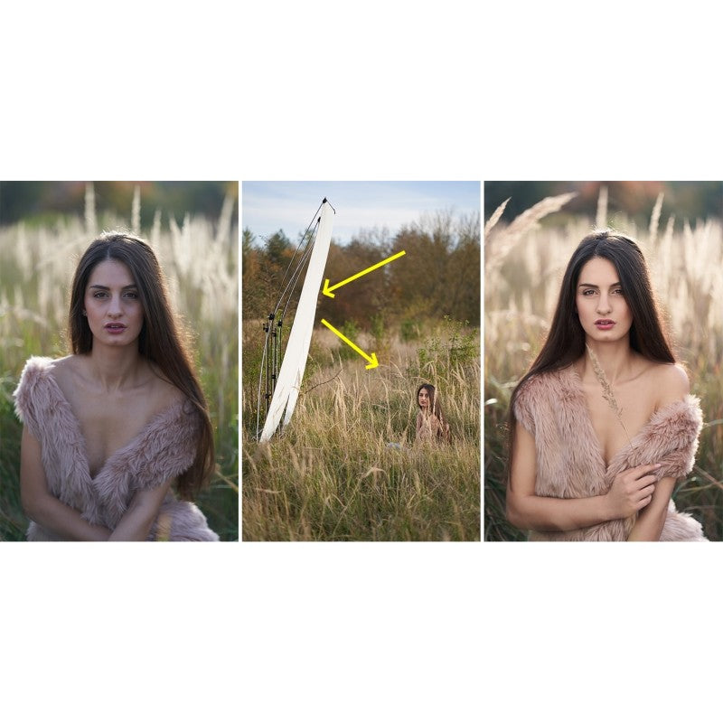 Fomei Refleksna ploha 100x220 CRNO/BIJELA + nosač + stativ