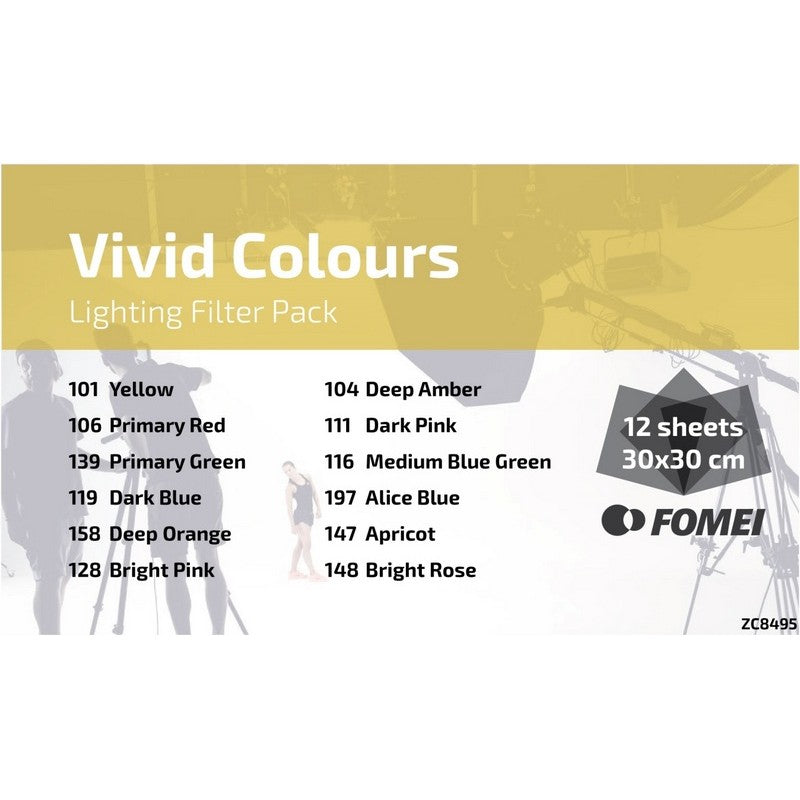 Fomei Filter Kit VIVID COLOURS / set gel filtera za rasvjetu 30x30cm /12komada