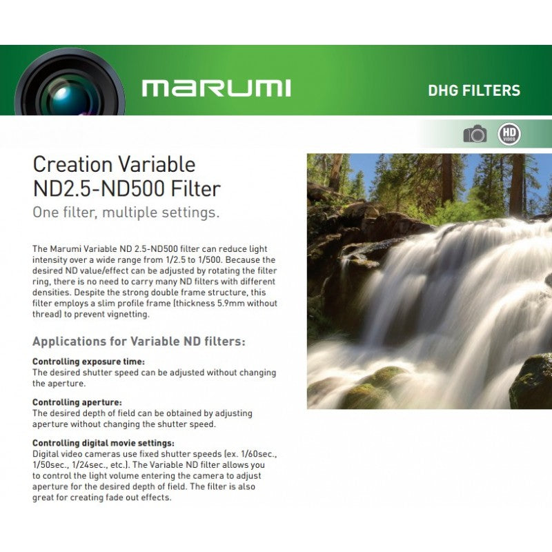 MARUMI CREATION VARI.ND (ND2,5-ND500) 58mm
