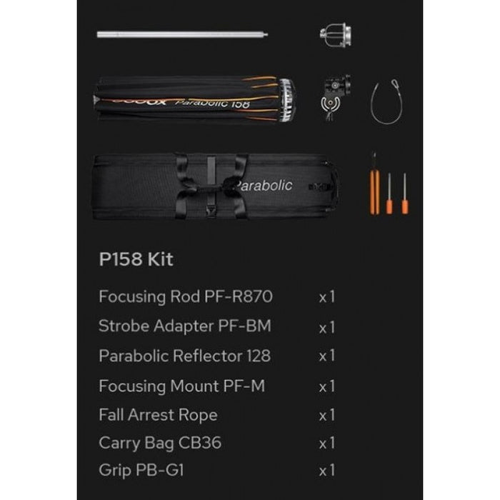 Godox Reflektor Parabolic P158 zoom box kit - sklopivi parabolični reflektor / SET