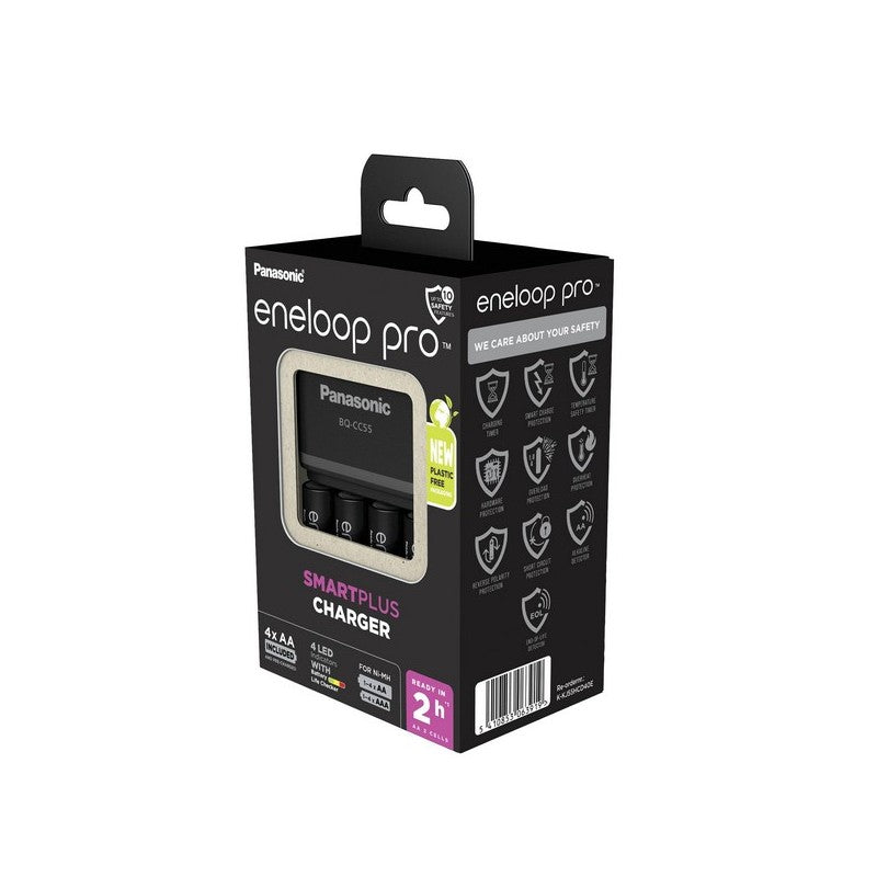 Panasonic ENELOOP PRO Punjač SMART PLUS Brzi + 4 AA eneloop pro baterije