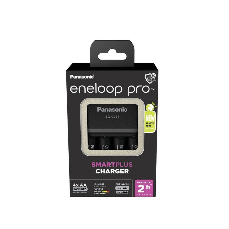 Panasonic ENELOOP PRO Punjač SMART PLUS Brzi + 4 AA eneloop pro baterije