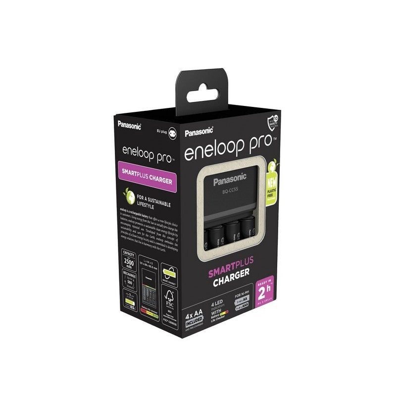 Panasonic ENELOOP PRO Punjač SMART PLUS Brzi + 4 AA eneloop pro baterije