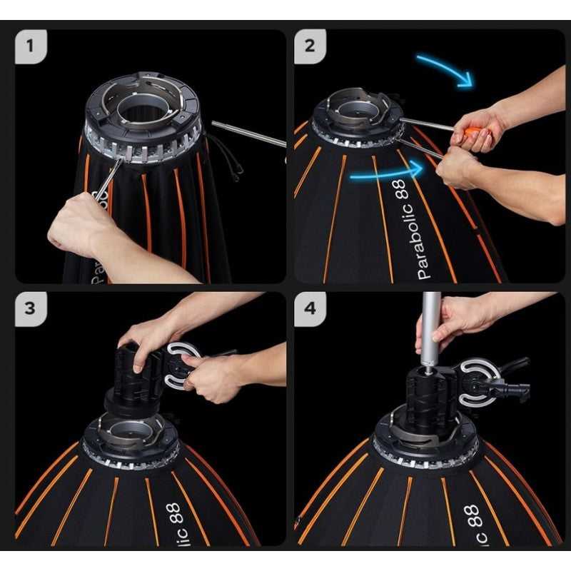 Godox Reflektor Parabolic P128 zoom box kit - sklopivi parabolični reflektor / SET