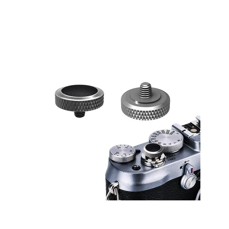 JJC Deluxe SRB-GR Soft release button za Fuji/Leica (crni/Srebrni)