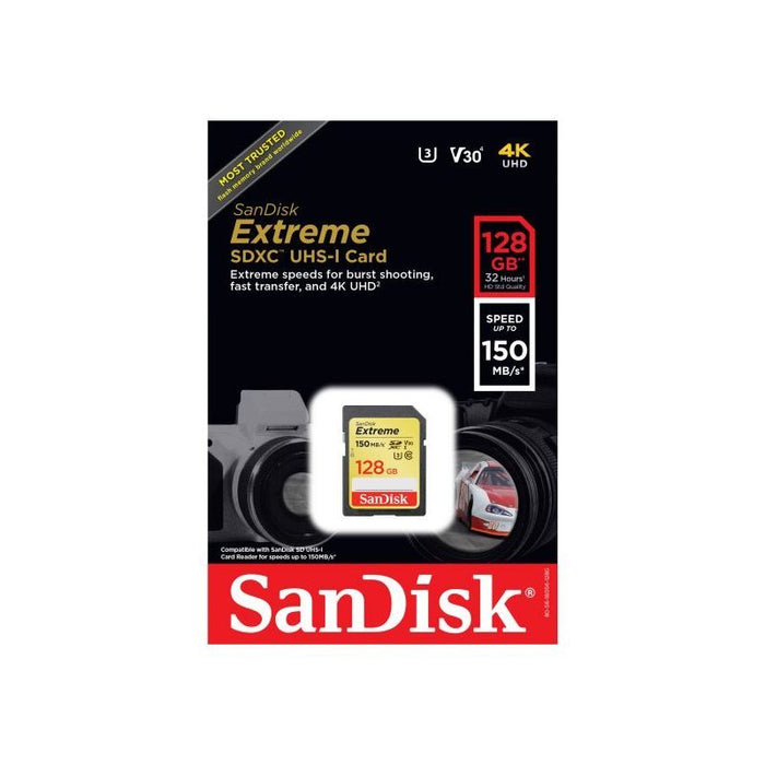 SanDisk memorijska kartica Extreme SDXC Card 128GB 180MB/s V30 UHS-I U3, 4K