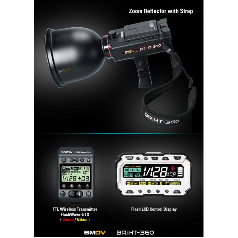 SMDV BRiHT-360 Baterijsko TTL fleš rasvjetno tijelo