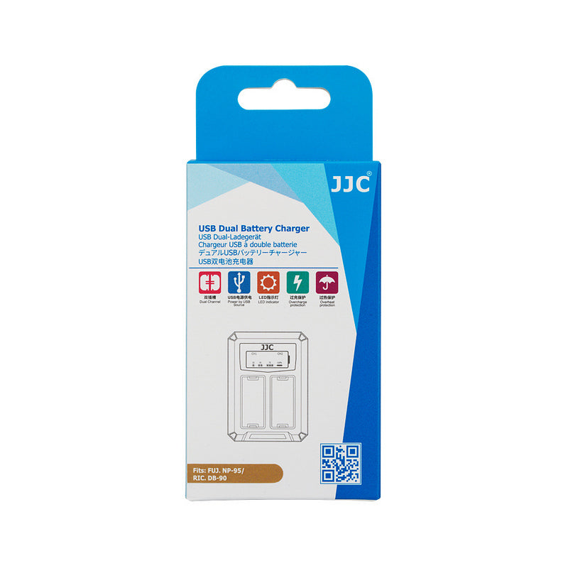 JJC Punjač DHC-NP95 USB Dual za Fuji NP-95/Ricoh DB-90