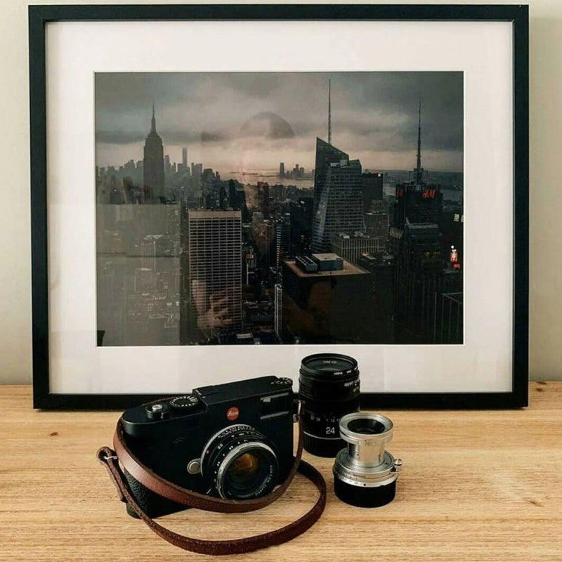 BRONKEY Berlin #102, SMEĐI kožni remen za fotoaparat 95cm