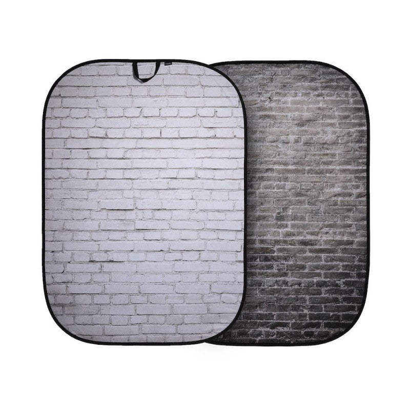 Lastolite Urban Painted white brick / Industrial gray brick 1,5x2,1m - pozadina na okviru