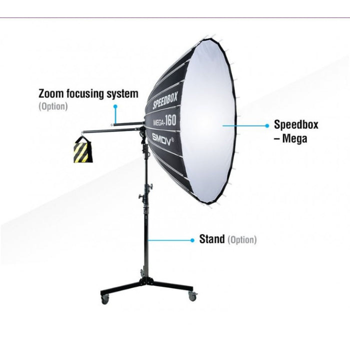 SMDV SPEEDBOX MEGA-140 SILVER -  MEGA 140cm sklopivi softbox / bez adaptera