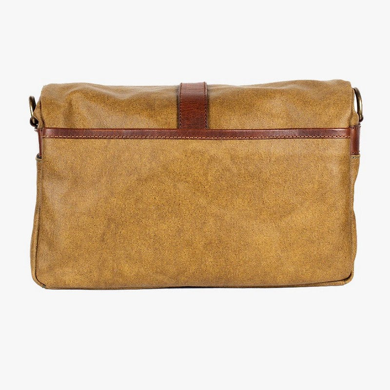 BRONKEY PARIS Olive green Waxed Canvas foto torba