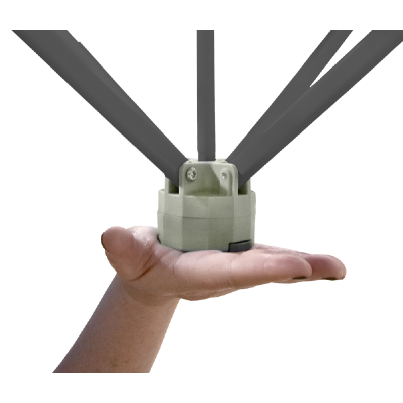 E-Z UP® PATRIOT 3x3m šator, sivi okvir + krov + torba na kotačima