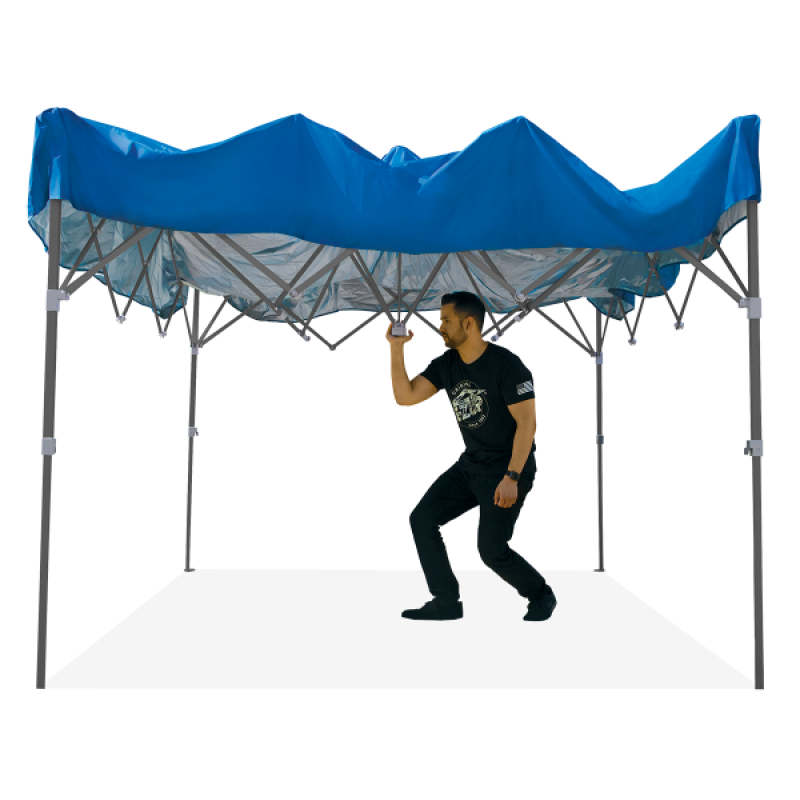 E-Z UP® PATRIOT 3x3m šator, sivi okvir + krov + torba na kotačima