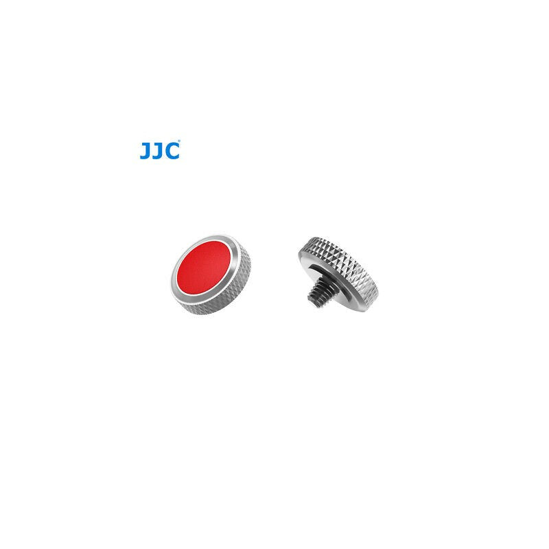 JJC Deluxe SRB-R Soft release button za Fuji/Leica (crveni/srebrni)
