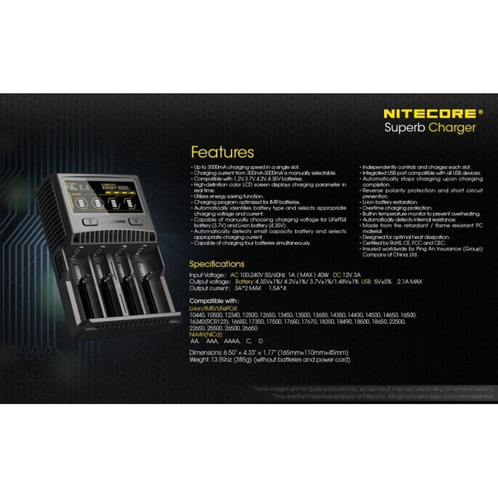 Nitecore Punjač baterija SC4 / intiligentni / za 4 baterije