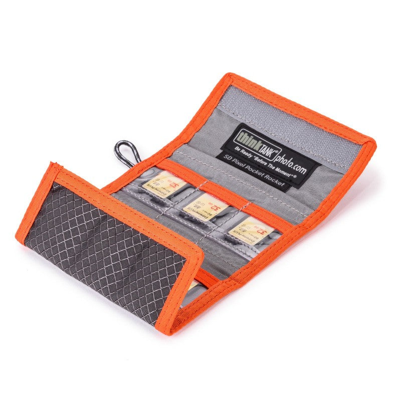 Think Tank Pixel Pocket Rocket™ ORANGE, etui za 9 SD memorijskih kartica